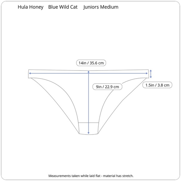 Hula Honey Blue Wild Cat Hipster Bikini Swim Bottoms Tiger Print Juniors Medium - Picture 14 of 15